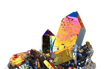 Image showing crystal with metal rainbow surface