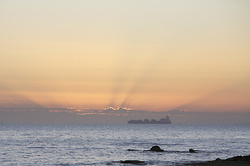 Image showing Cargo Ship, sea route