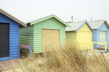 Image showing Beach Huts in Melbourne, Australia