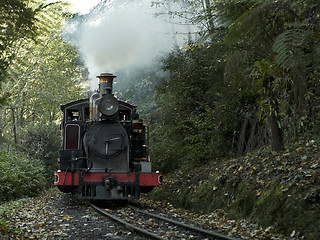 Image showing Puffing Billy train ride through the Dandenong Ranges near Melbourne, Australia