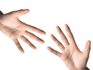 Image showing hand symbol isolated on white