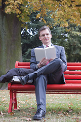 Image showing Reading a book