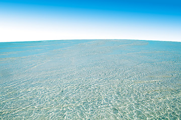 Image showing sea beach blue sky