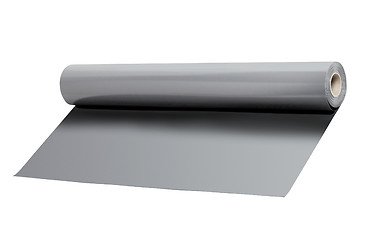 Image showing aluminum foil roll on the white background