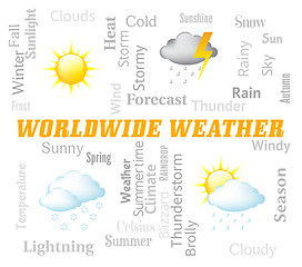 Image showing Worldwide Weather Represents Earth Forecast And Worldly