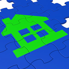 Image showing House Puzzle Shows Real Estate