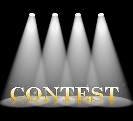 Image showing Contest Spotlight Shows Floodlight Competitive And Lights