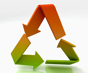 Image showing Coloured Recycle Symbol Shows Recycling 