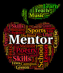 Image showing Mentor Word Represents Text Counsellors And Confidants