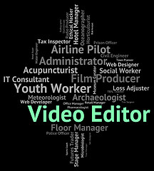 Image showing Video Editor Means Motion Picture And Editing