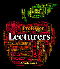 Image showing Lecturers Word Shows Speeches Address And Words