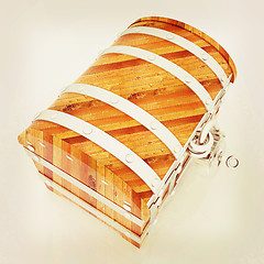 Image showing The chest. 3D illustration. Vintage style.