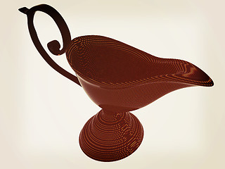 Image showing Vase in the eastern style. 3D illustration. Vintage style.