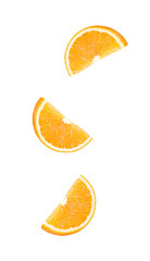 Image showing Collection perfect orange slices isolated