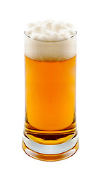 Image showing Frosty glass of light beer