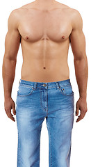 Image showing beautiful athletic man in jeans