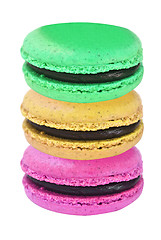 Image showing Sweet and colourful french macaroons