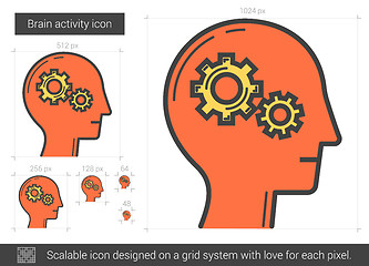 Image showing Brain activity line icon.