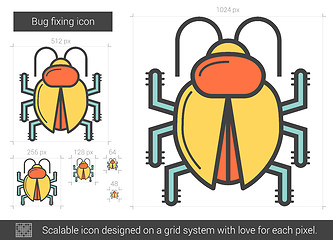 Image showing Bug fixing line icon.