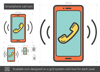 Image showing Smartphone line icon.