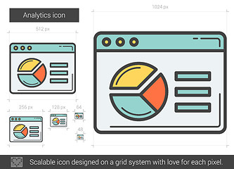 Image showing Analytics line icon.