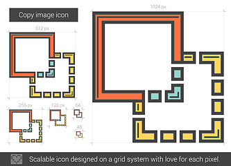 Image showing Copy image line icon.