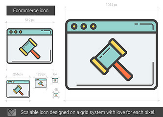 Image showing Ecommerce line icon.