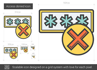 Image showing Access denied line icon.