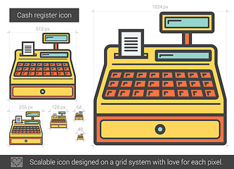 Image showing Cash register line icon.