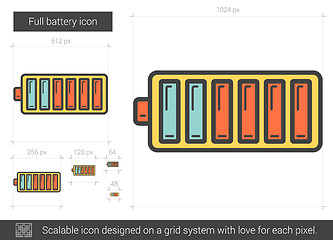 Image showing Full battery line icon.