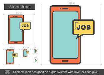 Image showing Job search line icon.