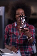 Image showing portrait of a young successful African-American woman in modern 