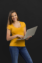 Image showing Woman with a laptop