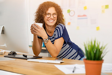 Image showing Coffee break at work