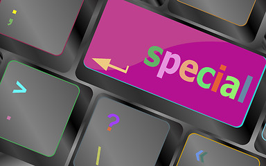 Image showing special button on laptop keyboard keys vector keyboard key. keyboard button. Vector illustration