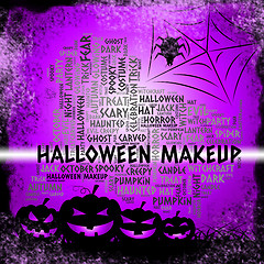 Image showing Halloween Makeup Indicates Trick Or Treat And Autumn