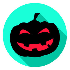 Image showing Halloween Pumpkin Icon Shows Squash Symbols And Symbol