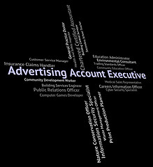 Image showing Advertising Account Executive Represents Balancing The Books And