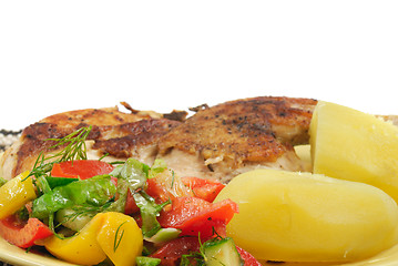 Image showing Chicken with salad