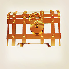 Image showing The chest. 3D illustration. Vintage style.