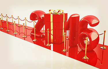 Image showing Happy new 2016 year on New Year\'s path to the success. 3D illust