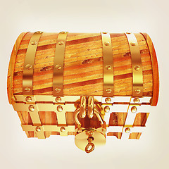 Image showing The chest. 3D illustration. Vintage style.