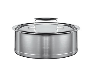 Image showing stainless pan on white