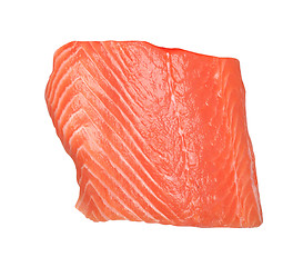 Image showing fresh salmon fillet on white