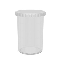 Image showing Empty plastic takeaway cup on white background