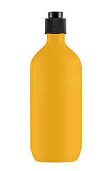 Image showing orange plastic shampoo bottle