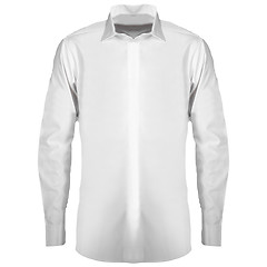 Image showing white shirt with long sleeves isolated