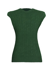 Image showing Bright female green sweater 