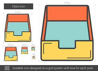 Image showing Inbox line icon.