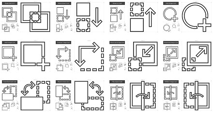 Image showing Content Edition line icon set.